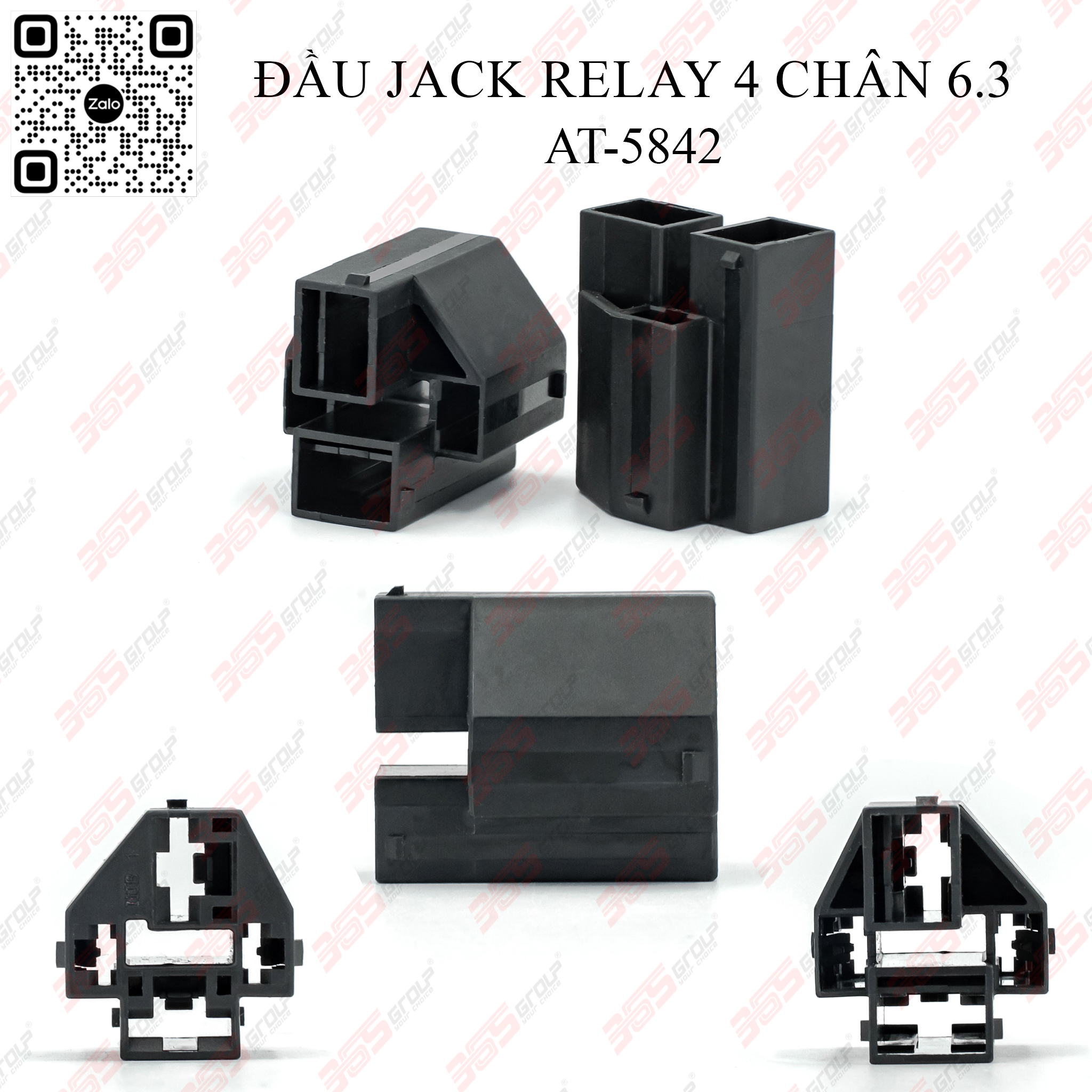 ĐẦU JACK RELAY 4 CHÂN 6.3